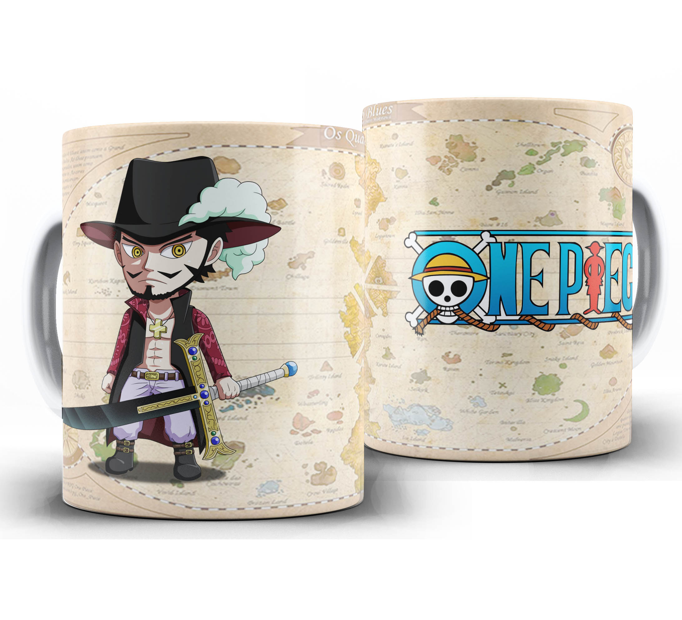 Caneca Anime - One Piece Chibi - Mihawk
